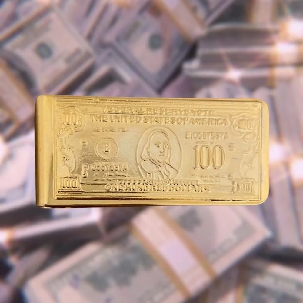 $100 gold plated Moneyclip & cardholder